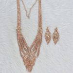 "Traditional Rae Necklace Set with Matching Earrings for Festive Wear"SET-0992