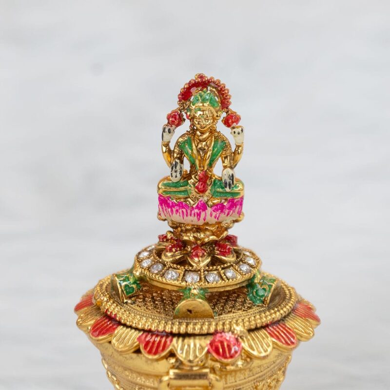 Laxmi Mata Inspired Gold Plated Sindoor Box