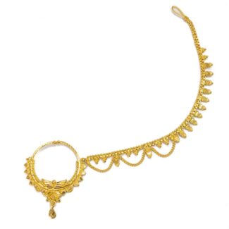 Graceful Gold Nath for Cultural Outfits