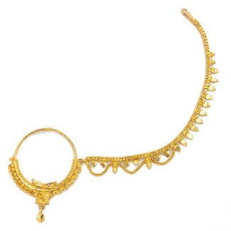 Graceful Gold Nath for Cultural Outfits