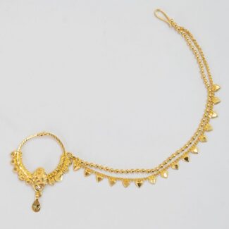 Classic Gold Plated Nath for Bridal Look