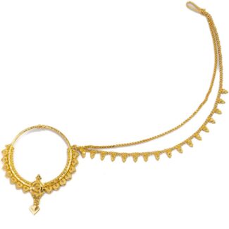 Gold Plated Pearl Nath