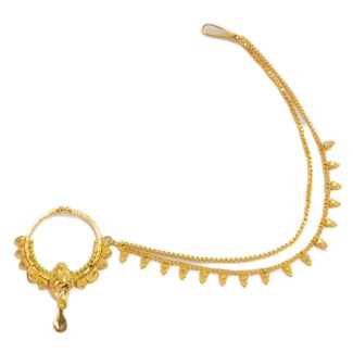 "Traditional Nath with Gold Coating – Adds Charm to Your Look" NATH-1062