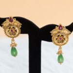 Antique Gold Rajwadi Earrings for Women