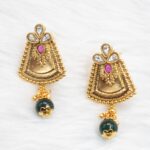 Ethnic Gold Plated Rajwadi Earring Design