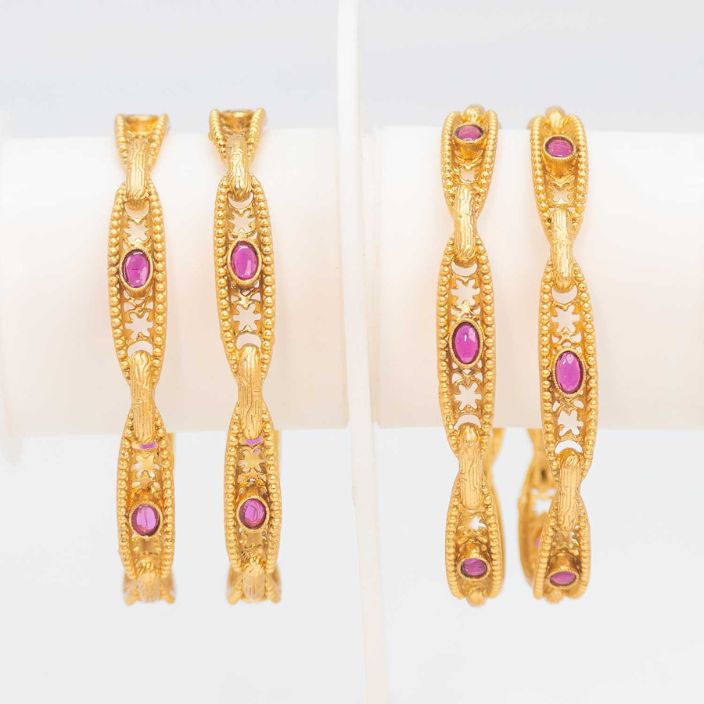 Raw Metal Bangles Set – Wholesale by JewellView BNG-0063